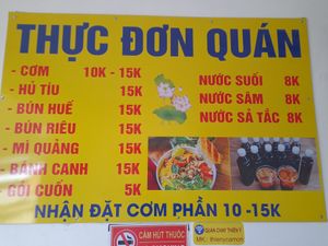 Vegan menu at Quán chay THIÊN Y in Ho Chi Minh City