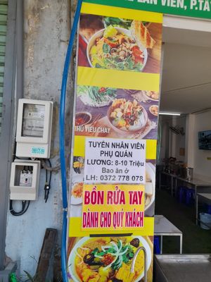 Sign outside at Quán chay THIÊN Y in Ho Chi Minh City
