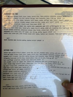 Menu  at Bacari in Los Angeles