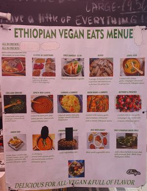 Point to whatever you want at Ethiopian Vegan Eats in East London
