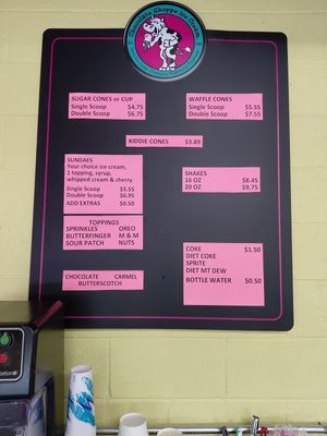 Menu and will be expanding.  Adding pints . at B.A.D. Boys Ice Cream in Louisville