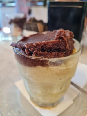 Chocolate and pistachio granita at Dolci Sapori Di Sicilia in Giussano