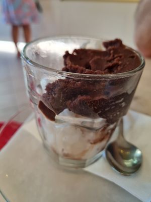 Almond and chocolate granita at Dolci Sapori Di Sicilia in Giussano