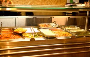 just one side of the large food offer at Jagannath - Kuznetsky Most in Moscow