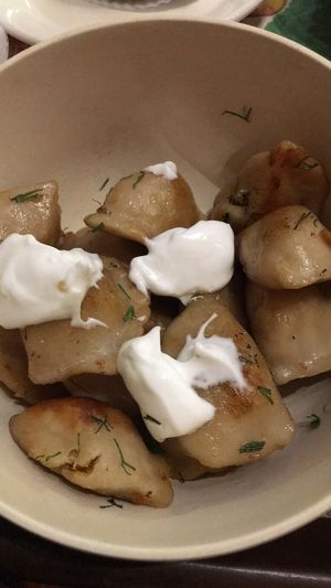 Vegan pelmeni 💜 at Jagannath - Kuznetsky Most in Moscow