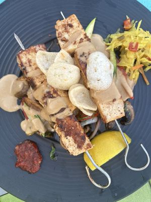 Peanut Tofu Saté at Horizons Lounge in Noord