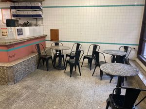 Inside seating at H&H Bagels - UES in New York City