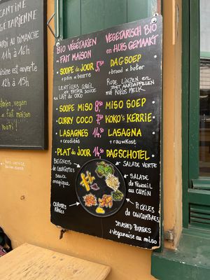 Menu  at L'eau Chaude - Het Warm Water in Brussels