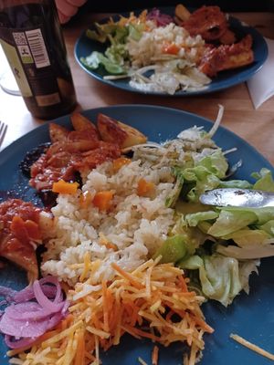 Unbalanced dish of the day, no protein source at L'eau Chaude - Het Warm Water in Brussels