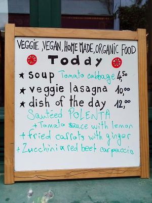 Menu at L'eau Chaude - Het Warm Water in Brussels