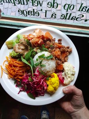 Dish of the day at L'eau Chaude - Het Warm Water in Brussels