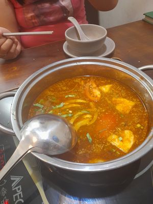 Vegan broth for hotpot at Lẩu Naro in Ho Chi Minh City