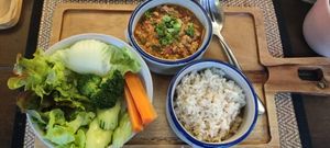 Traditional Thai breakfast at Green Tiger House in Chiang Mai