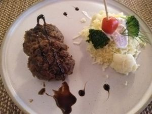 Mushroom steak at Green Tiger House in Chiang Mai