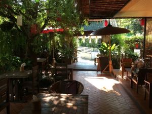 the lobby at Green Tiger House in Chiang Mai