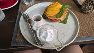 Mango Pancakes at Green Tiger House in Chiang Mai