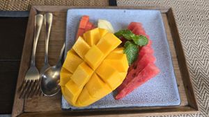 Mixed Fruit Plate at Green Tiger House in Chiang Mai