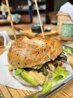 Whole wheat bagells  at Green Tiger House in Chiang Mai
