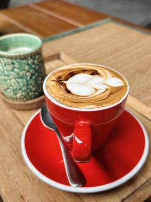 Latte w/ oat milkk  at Green Tiger House in Chiang Mai