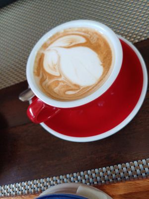 Lovely soy latte at Green Tiger House in Chiang Mai