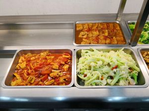 Buffet Style Food at Zhong Xin Vegetarian in Taichung