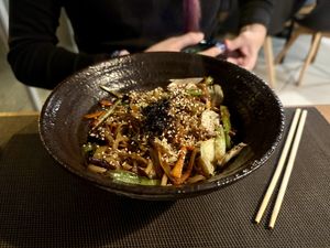 Veggie yakisoba   at Karaku Ramen in Asuncion