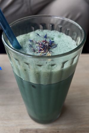 L’incroyable Moonlight Latte 🩵  at Café Cassiopée in Melun