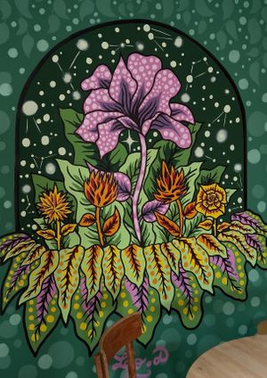 La magnifique fresque de Léo Dieleman 🎨  at Café Cassiopée in Melun