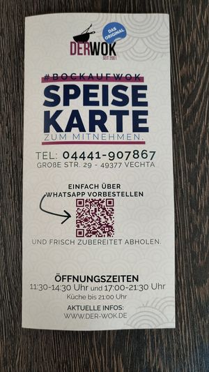 Menu at Der Wok Vechta - Asiatische Klassiker, Sushi & Bowls! in Niedersachsen