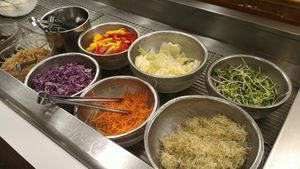 salad bar at Cháng ChūnTéng SùShí 常春藤素食 in Hualien