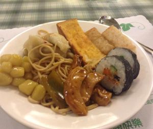 yummy food! at Cháng ChūnTéng SùShí 常春藤素食 in Hualien