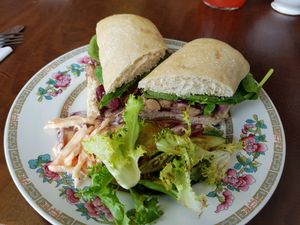 chickpea, cranberry and walnut ciabatta at The Crosby Tea Rooms in Liverpool