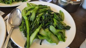 Chinese brocolli at Mama Lu's Dumpling House in Los Angeles