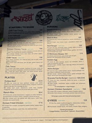 Lots of vegan options on the menu at The Underdog in Lagos