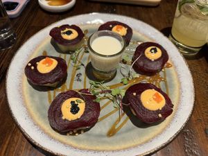 Barbers roll with a side of Suspense  at Tane Vegan Izakaya - Highland Park in Los Angeles