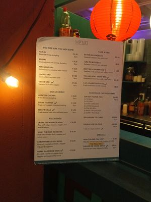 Menu at Baomazing (foodhallen) in Zuid-holland