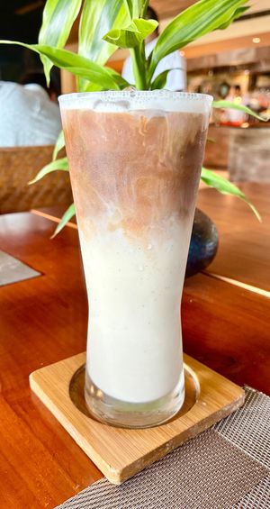 Iced soya latte at Olu in Kalutara