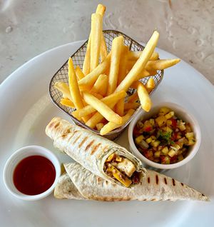 Tofu and vegetable wrap at Fusion  in Galle