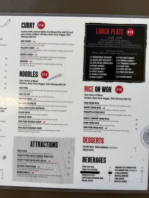 Main Menu  at Kin-D Thai Kitchen in Redondo Beach