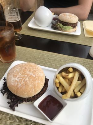 Quinoa and black bean burger at Fusion in Gran Canaria