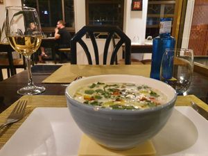 Tom kha soup at Fusion in Gran Canaria