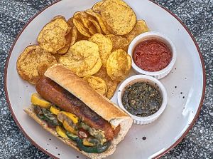 Vegan Choripán at Herbívoro -  Av. Suba in Bogota