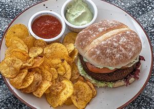 Vegan Hamburger at Herbívoro -  Av. Suba in Bogota