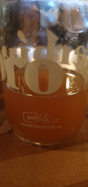 Glasses made from wine bottles at Herbívoro -  Av. Suba in Bogota