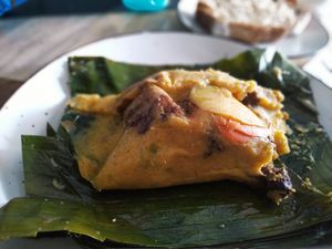 Tamal vegano porción pequeña 🌱 at Herbívoro -  Av. Suba in Bogota