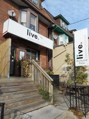 exterior at Live Organic Food in Toronto