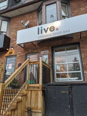 Exterior at Live Organic Food in Toronto