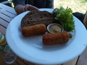 Mushroom croquettes at Cafe Restaurant Polder in Noord-holland