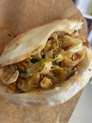 Crispy sandwich  at WONDMO - 王华峰潼关肉夹馍 in Barcelona