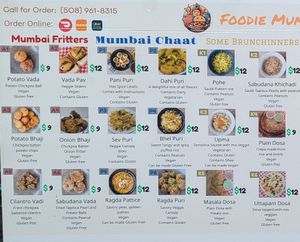 menu at Foodie Mumbhaiya in Portland